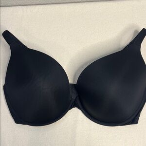 Cacique Black Smooth Boost Plunge Bra 40F Sexy Sculpting Lift Classic Everyday
